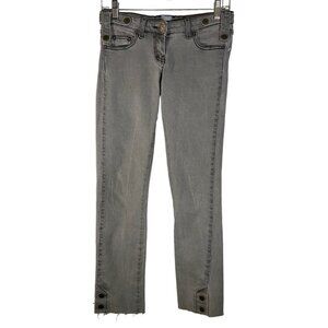 Sass & Bide Sydney Women Denim Jeans Size 26 Faded Grey Raw Hem Y2K Retro Ankle